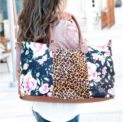 Floral Cheetah Weekender Bag RTS