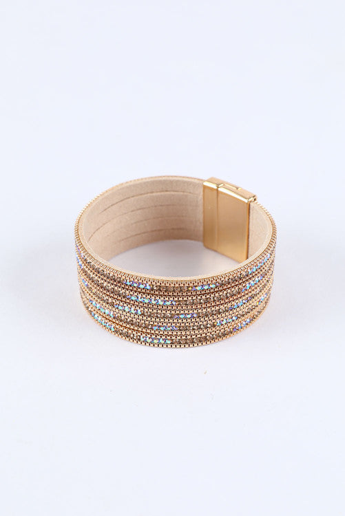 Gold Diamond Magnetic Bracelet WS RTS