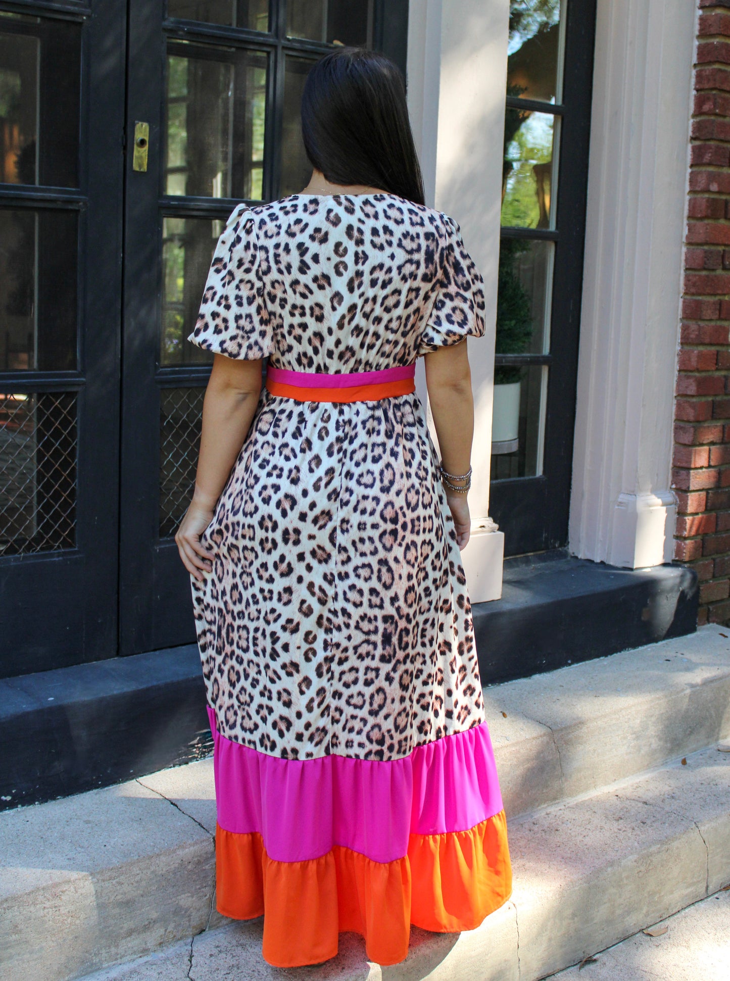 Leopard Colorblock Maxi Dress RTS