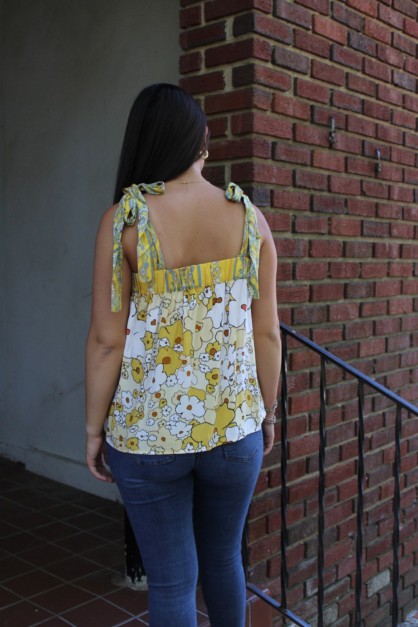 Yellow Floral Tank Top July.