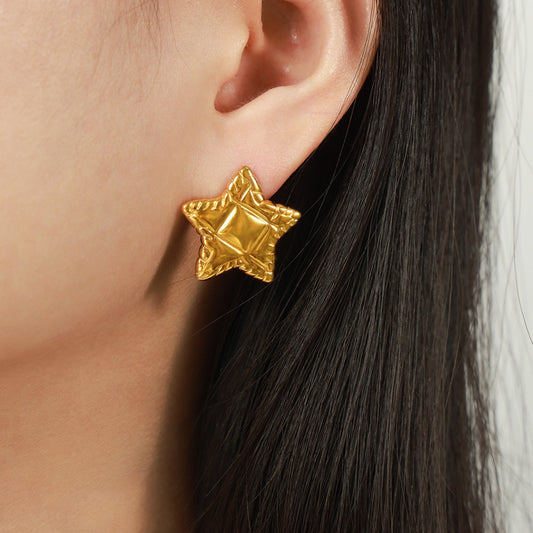 Titanium Star Stud Earrings