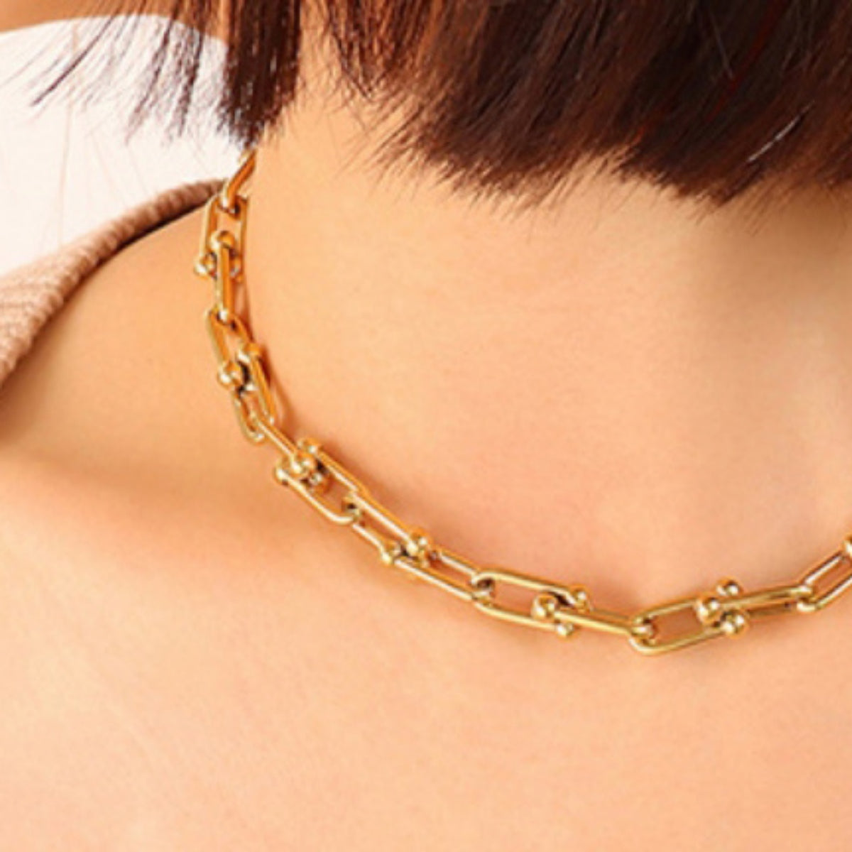 Chunky Chain Titanium Necklace