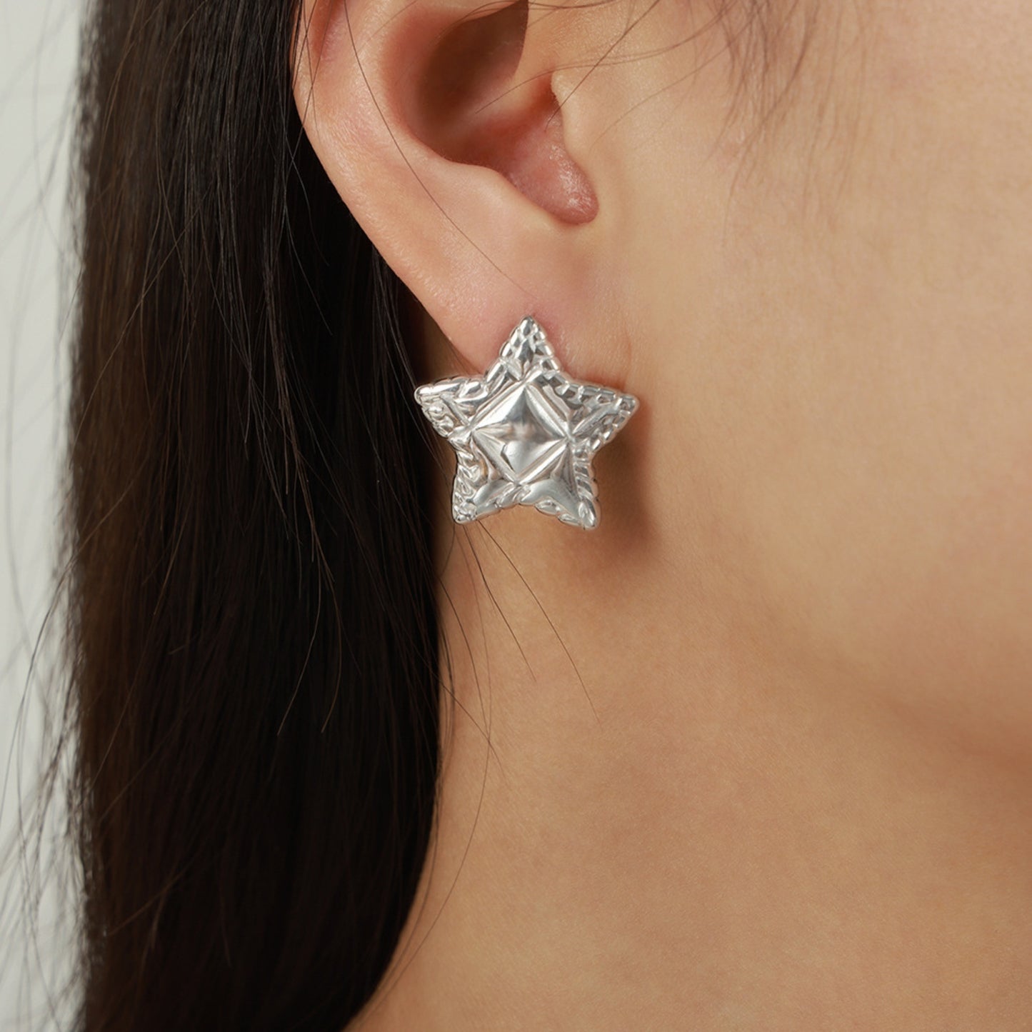 Titanium Star Stud Earrings